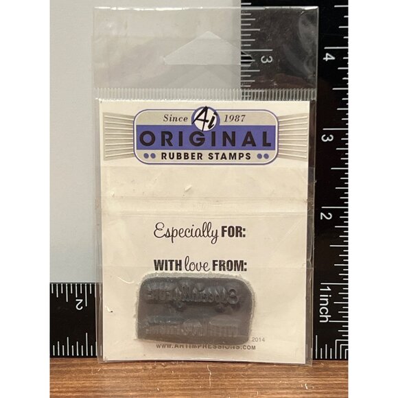 Art Impressions Unmounted Rubber Stamp  GIFT TAG TO FROM - Picture 2 of 5